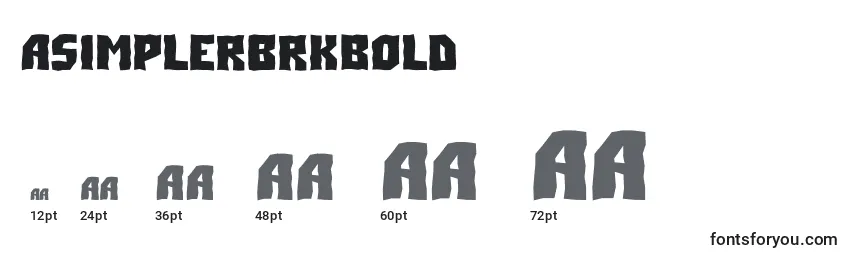 ASimplerbrkBold Font Sizes