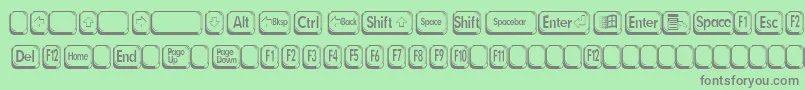 BetsyFlanagan2 Font – Gray Fonts on Green Background