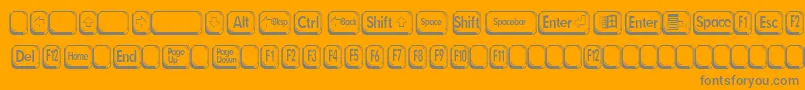 BetsyFlanagan2 Font – Gray Fonts on Orange Background