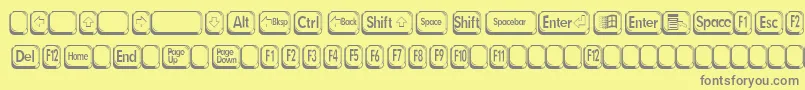 BetsyFlanagan2 Font – Gray Fonts on Yellow Background