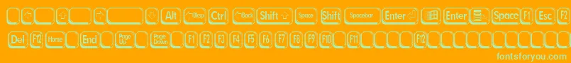 BetsyFlanagan2 Font – Green Fonts on Orange Background