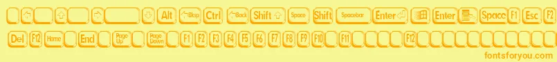 BetsyFlanagan2 Font – Orange Fonts on Yellow Background