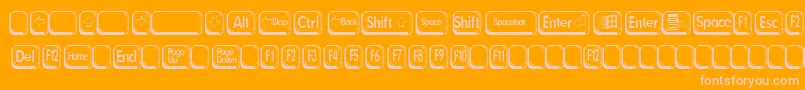 BetsyFlanagan2 Font – Pink Fonts on Orange Background