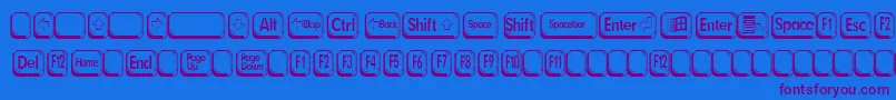 BetsyFlanagan2 Font – Purple Fonts on Blue Background