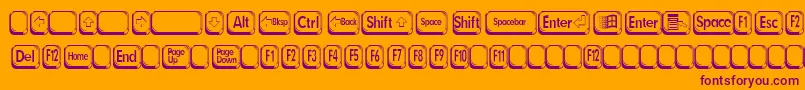 BetsyFlanagan2 Font – Purple Fonts on Orange Background