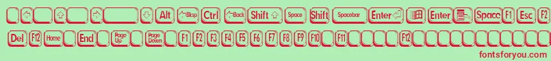 BetsyFlanagan2 Font – Red Fonts on Green Background