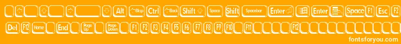 BetsyFlanagan2 Font – White Fonts on Orange Background