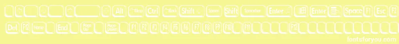 BetsyFlanagan2 Font – White Fonts on Yellow Background