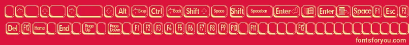 BetsyFlanagan2 Font – Yellow Fonts on Red Background
