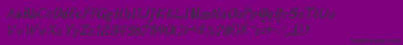 LivingbynumbersRegular-Schriftart – Schwarze Schriften auf violettem Hintergrund