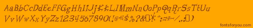 LivingbynumbersRegular Font – Brown Fonts on Orange Background