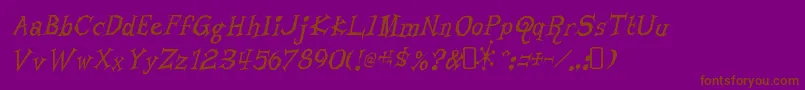 LivingbynumbersRegular Font – Brown Fonts on Purple Background