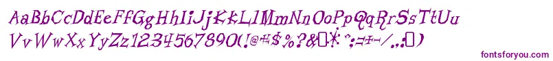 LivingbynumbersRegular-Schriftart – Violette Schriften auf weißem Hintergrund