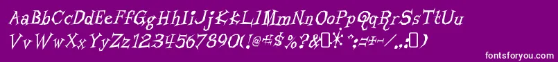 LivingbynumbersRegular Font – White Fonts on Purple Background