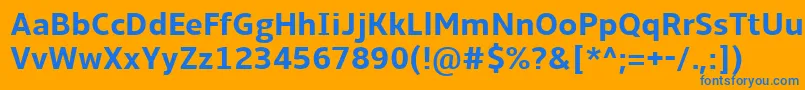 AmbleBold Font – Blue Fonts on Orange Background