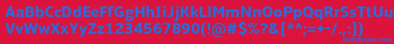 AmbleBold Font – Blue Fonts on Red Background