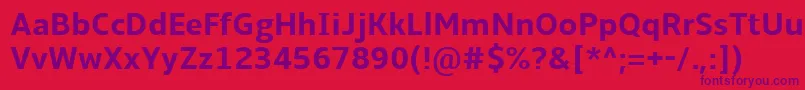 AmbleBold Font – Purple Fonts on Red Background