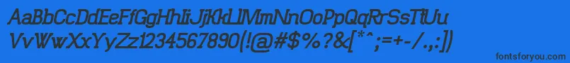 TrunkmillOblique Font – Black Fonts on Blue Background