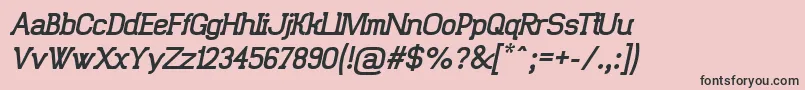 Шрифт TrunkmillOblique – чёрные шрифты на розовом фоне