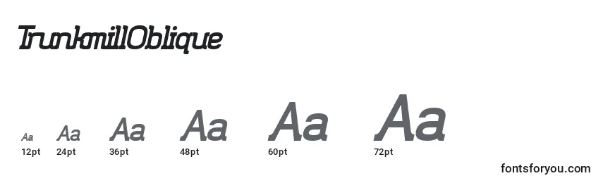 TrunkmillOblique Font Sizes