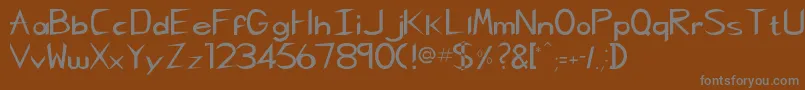 フォントCharlieChan – 茶色の背景に灰色の文字