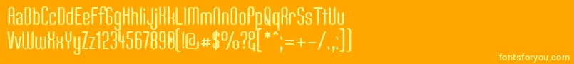 Kandide Font – Yellow Fonts on Orange Background