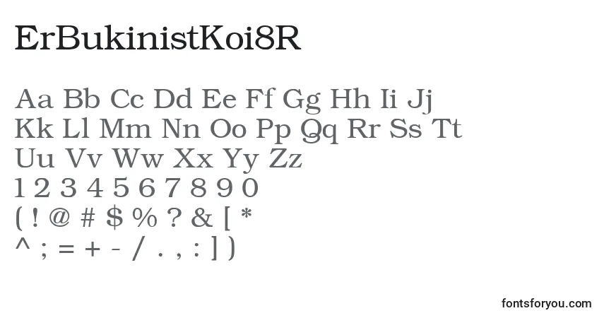 A fonte ErBukinistKoi8R – alfabeto, números, caracteres especiais
