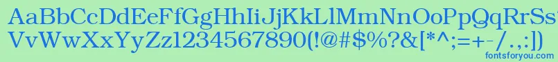 フォントErBukinistKoi8R – 青い文字は緑の背景です。