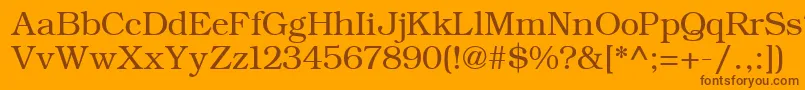 ErBukinistKoi8R Font – Brown Fonts on Orange Background