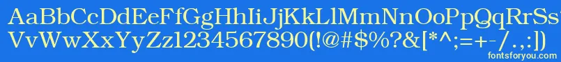 ErBukinistKoi8R Font – Yellow Fonts on Blue Background