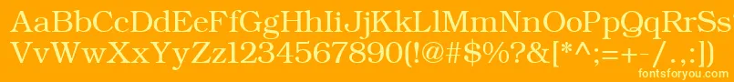 ErBukinistKoi8R-Schriftart – Gelbe Schriften auf orangefarbenem Hintergrund