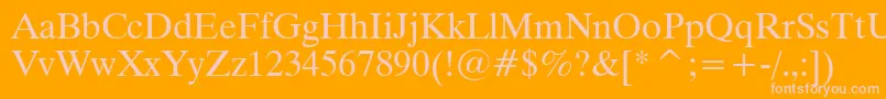 Dutch801RomanWin95bt Font – Pink Fonts on Orange Background