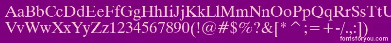 Dutch801RomanWin95bt Font – Pink Fonts on Purple Background