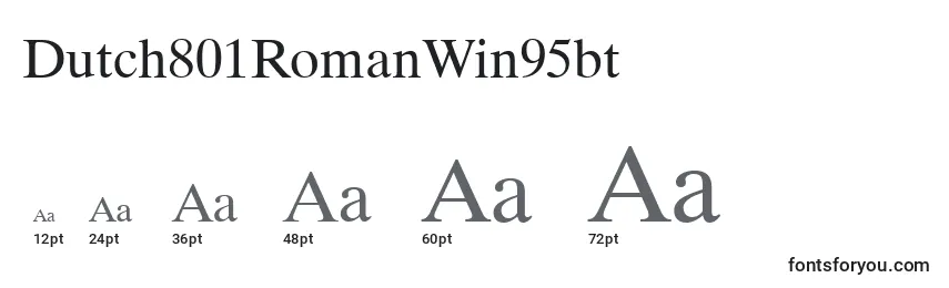 Dutch801RomanWin95bt Font Sizes