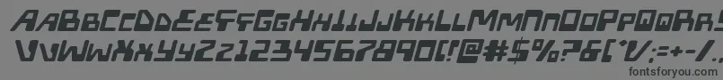 フォントXpedexpandital – 黒い文字の灰色の背景
