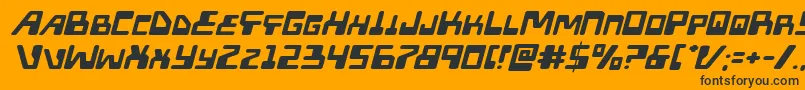 Xpedexpandital Font – Black Fonts on Orange Background