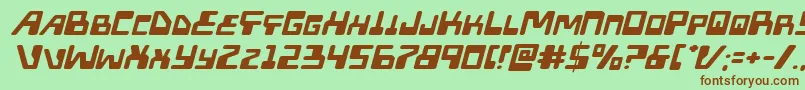 Xpedexpandital Font – Brown Fonts on Green Background