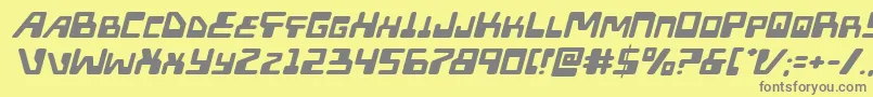 Xpedexpandital Font – Gray Fonts on Yellow Background