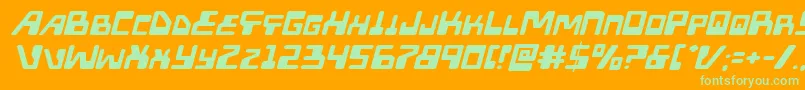 Xpedexpandital Font – Green Fonts on Orange Background