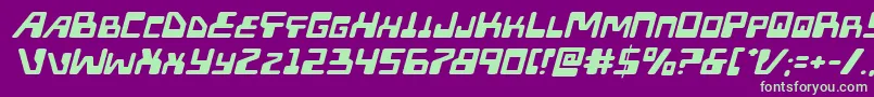 Xpedexpandital Font – Green Fonts on Purple Background