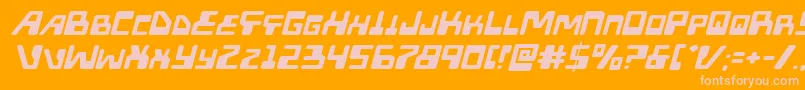 Xpedexpandital Font – Pink Fonts on Orange Background