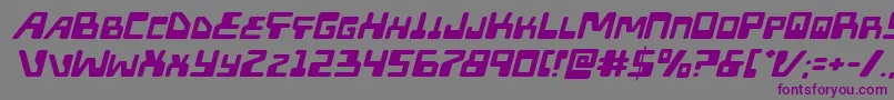 Xpedexpandital Font – Purple Fonts on Gray Background