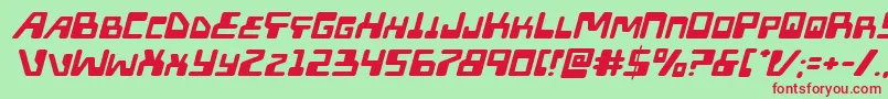 Xpedexpandital Font – Red Fonts on Green Background