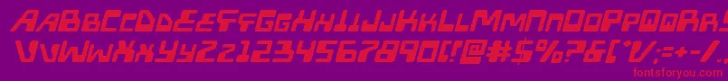 Xpedexpandital Font – Red Fonts on Purple Background