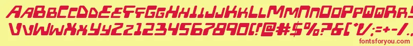 Xpedexpandital Font – Red Fonts on Yellow Background