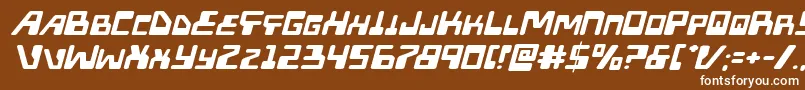 Xpedexpandital Font – White Fonts on Brown Background