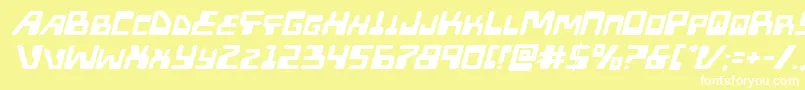 Xpedexpandital Font – White Fonts on Yellow Background