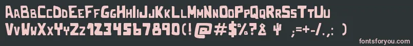 CactusRegular Font – Pink Fonts on Black Background