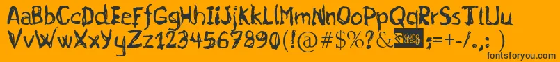 Gurunge Font – Black Fonts on Orange Background