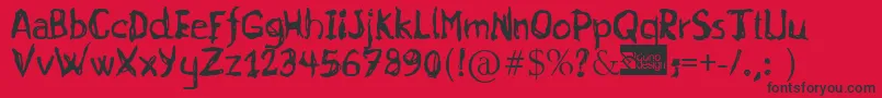 Gurunge Font – Black Fonts on Red Background